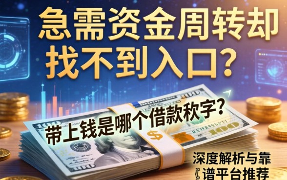 急需资金周转却找不到入口？带上钱是哪个借款软件？深度解析与靠谱平台推荐