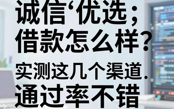 诚信优选借款怎么样?实测这几个渠道通过率不错