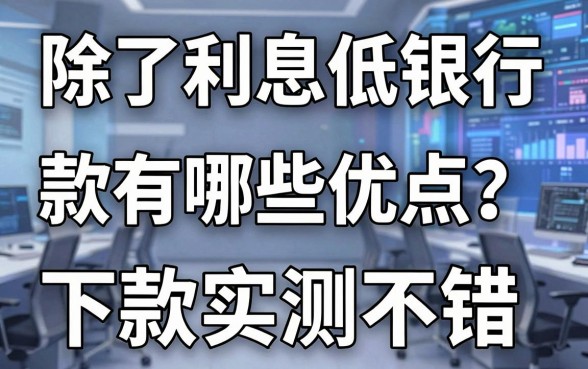 除了利息低银行借款有哪些优点？这几款下款实测不错
