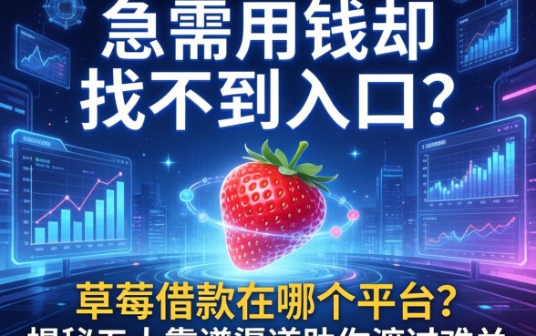 急需用钱却找不到入口？草莓借款在哪个平台？揭秘五大靠谱渠道助你渡过难关