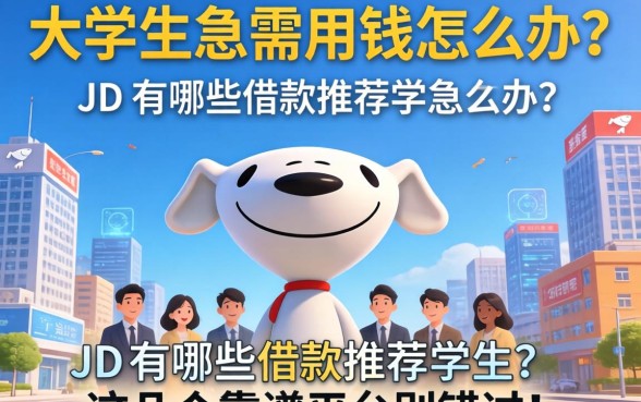 大学生急需用钱怎么办？JD有哪些借款推荐学生？这几个靠谱平台别错过！