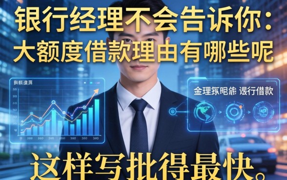 银行经理不会告诉你:大额度借款理由有哪些呢,这样写批得最快
