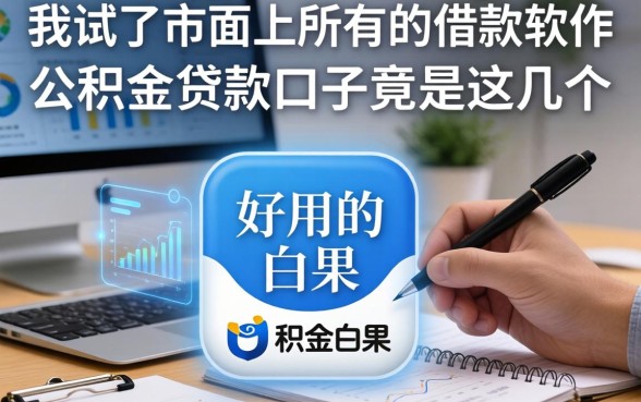 我试了市面上所有的借款软件,发现好用的白条和公积金贷款口子竟是这几个