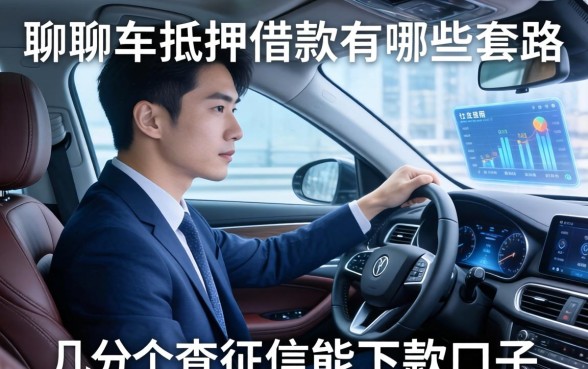 聊聊车抵押借款有哪些套路,顺便分享几个不查征信能下款的口子