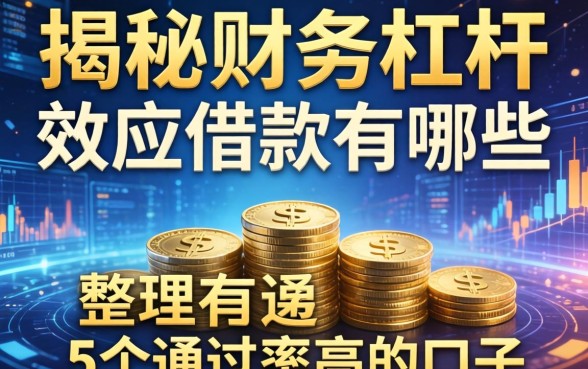 揭秘财务杠杆效应借款有哪些,整理了5个通过率高的口子