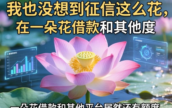 我也没想到征信这么花，在一朵花借款和其他平台居然还有额度