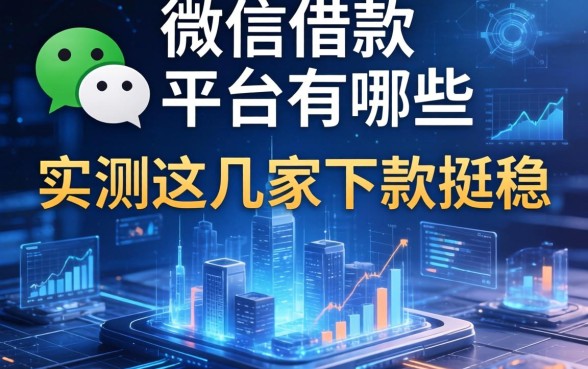 用微信借款的平台有哪些，实测这几家下款挺稳