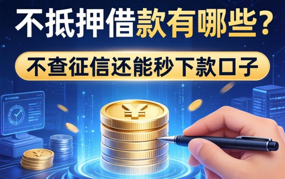 不抵押借款有哪些？分享几个不查征信还能秒下款的口子