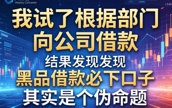我试了根据部门向公司借款，结果发现黑户借款必下口子其实是个伪命题