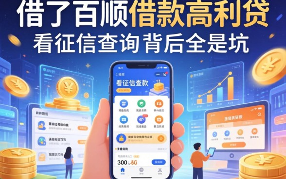 我借了百顺借款高利贷，发现不看征信查询的软件背后全是坑