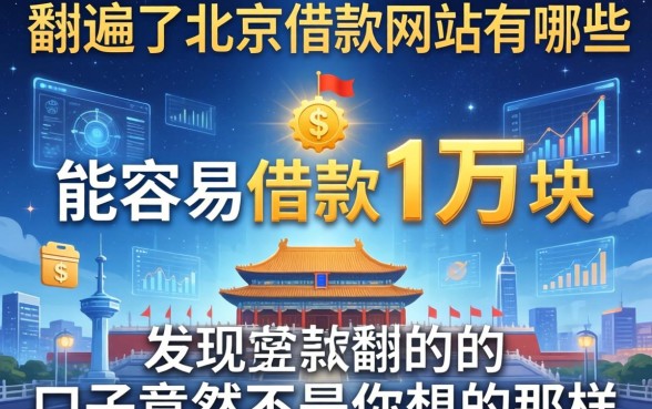 我翻遍了北京借款网站有哪些，发现能容易借款1万块的口子竟然不是你想的那样
