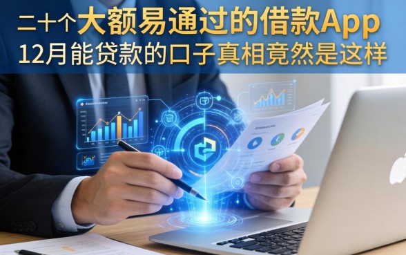 我翻了二十个大额易通过的借款app,发现12月能贷款的口子真相竟然是这样