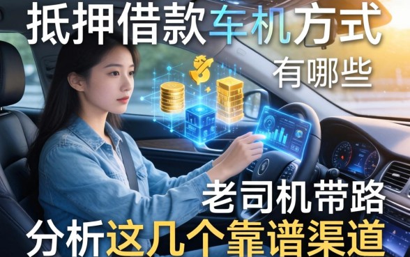 车辆抵押借款方式有哪些?老司机带路分析这几个靠谱渠道