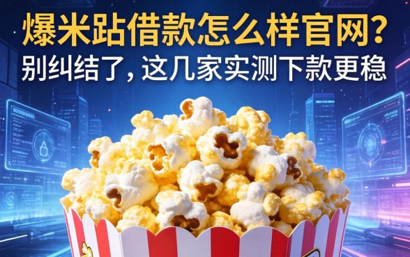 爆米花借款怎么样官网？别纠结了，这几家实测下款更稳
