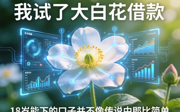 我试了大白花借款，发现18岁能下的口子并不像传说中那么简单