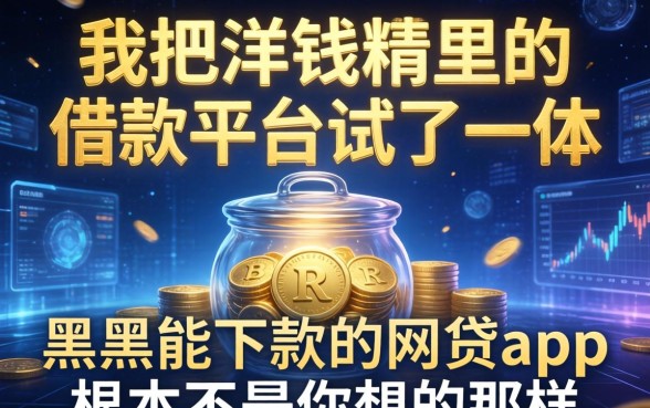我把洋钱罐里的借款平台试了一遍，黑户能下款的网贷app根本不是你想的那样
