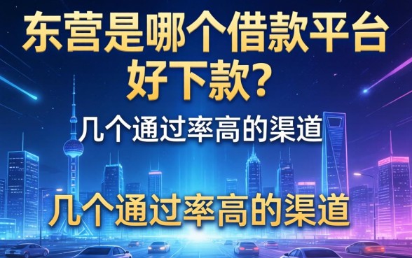 东营是哪个借款平台好下款？整理了几个通过率高的渠道