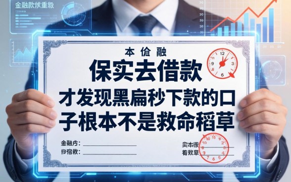 我拿着保单去借款，才发现黑户秒下款的口子根本不是救命稻草