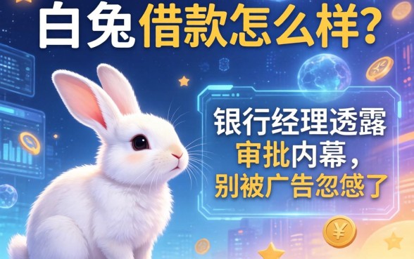 白兔借款怎么样？银行经理透露审批内幕，别被广告忽悠了