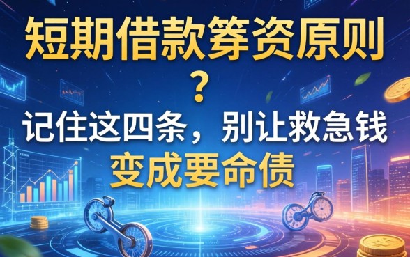 短期借款筹资原则有哪些？记住这四条，别让救急钱变成要命债
