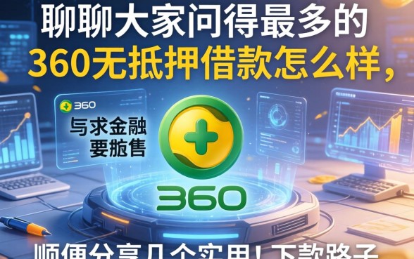 聊聊大家问得最多的360无抵押借款怎么样，顺便分享几个实用的下款路子
