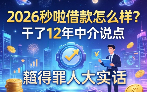 2026秒啦借款怎么样？干了12年中介说点得罪人的大实话