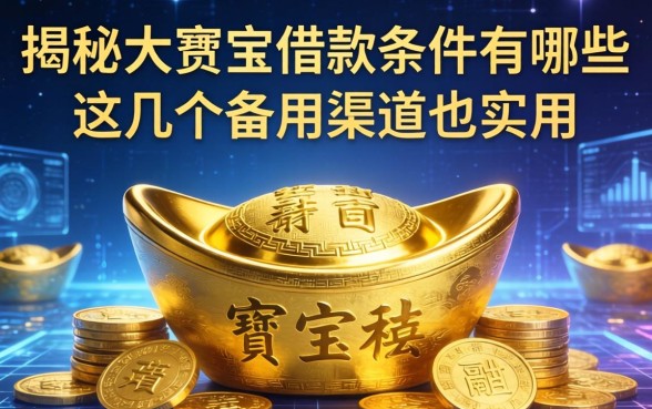 揭秘大元宝借款条件有哪些，这几个备用渠道也实用