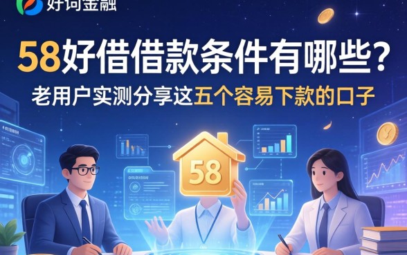 58好借借款条件有哪些？老用户实测分享这五个容易下款的口子