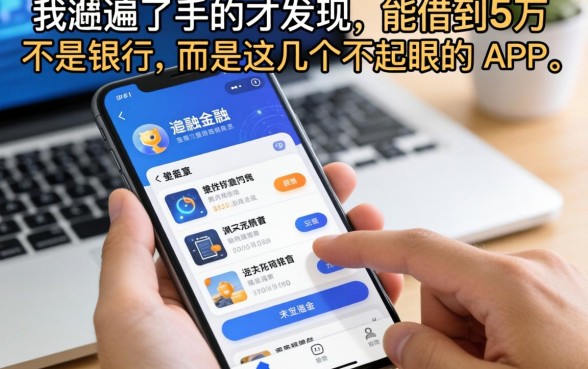 我翻遍了手机才发现,能借到5万的不是银行,而是这几个不起眼的APP