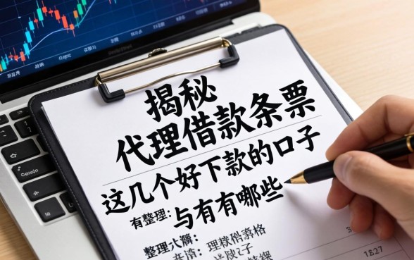 揭秘代理借款条据有哪些，整理出这几个好下款的口子