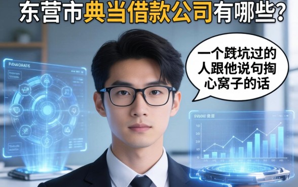 东营市典当借款公司有哪些？一个被坑过的人跟你说句掏心窝子的话
