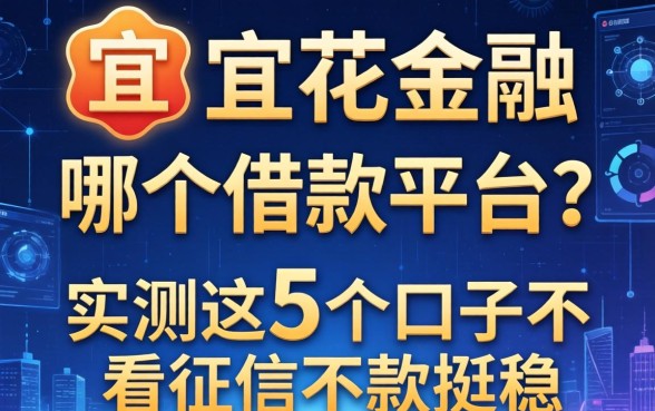 宜花金融是哪个借款平台？实测这5个口子不看征信下款挺稳
