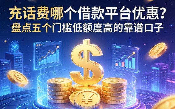 充话费哪个借款平台优惠？盘点五个门槛低额度高的靠谱口子