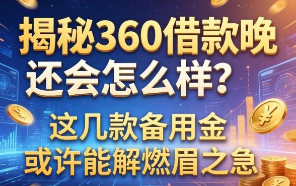 揭秘360借款晚还会怎么样？这几款备用金或许能解燃眉之急