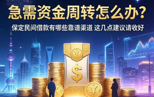 急需资金周转怎么办？保定的民间借款有哪些靠谱渠道？这几点建议请收好
