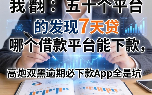 我翻了五十个平台发现7天贷在哪个借款平台能下款,高炮双黑逾期必下款app全是坑
