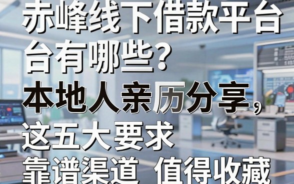 赤峰线下借款平台有哪些?本地人亲历分享,这五大靠谱渠道值得收藏