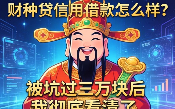财神贷信用借款怎么样?被坑过三万块后我彻底看清了
