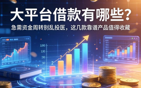 大平台借款的有哪些？急需资金周转别乱投医，这几款靠谱产品值得收藏
