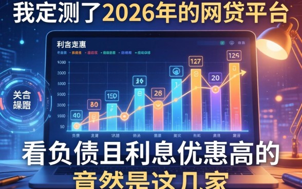 我实测了2026年的网贷平台，发现不看负债且利息优惠高的竟然是这几家