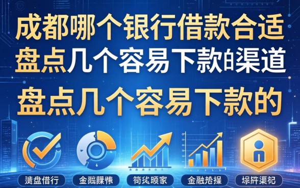 成都哪个银行借款合适？盘点几个容易下款的渠道