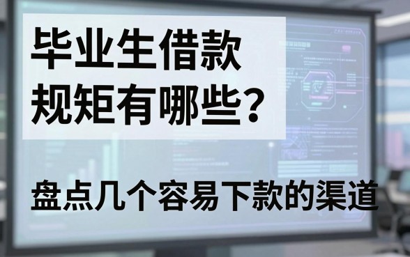 毕业生借款规矩有哪些?盘点几个容易下款的渠道
