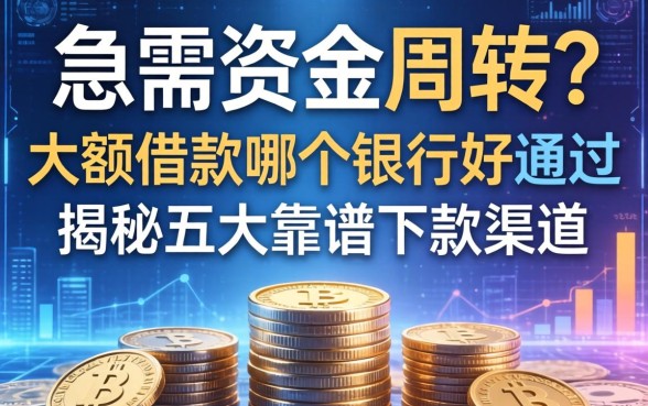 急需资金周转？大额借款哪个银行好通过？揭秘五大靠谱下款渠道