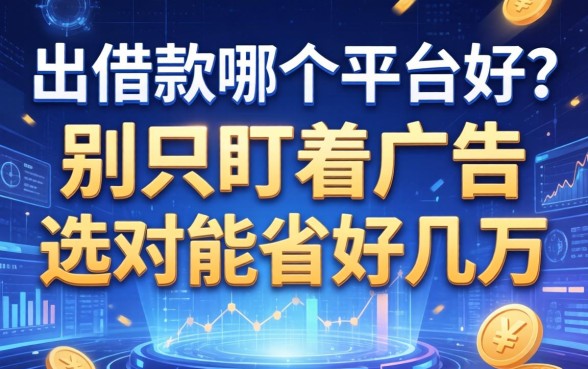 出借款哪个平台好？别只盯着广告，选对能省好几万