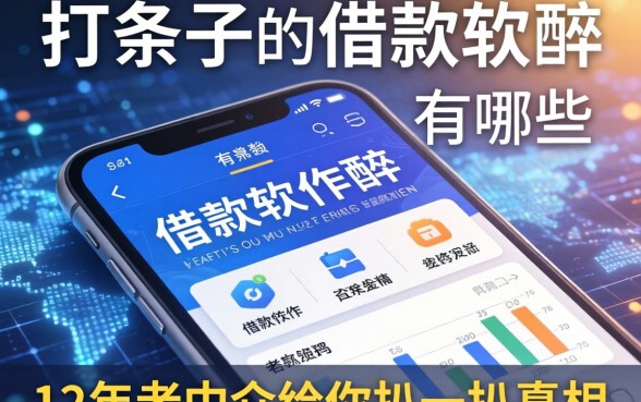 打条子的借款软件有哪些？12年老中介给你扒一扒真相
