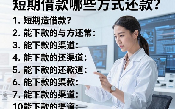 短期借款哪些方式还款?整理10个能下款的渠道