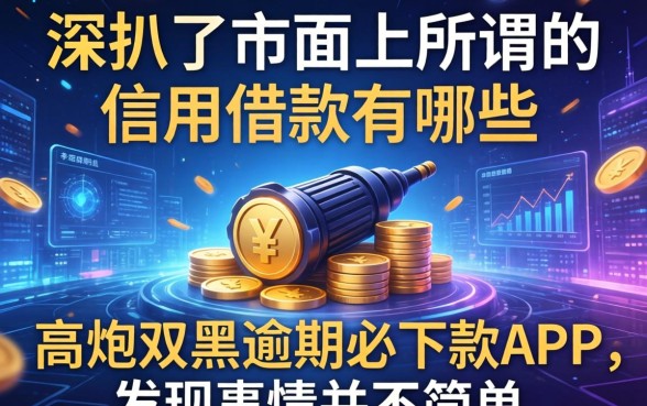 我深扒了市面上所谓的信用借款有哪些和高炮双黑逾期必下款app,发现事情并不简单