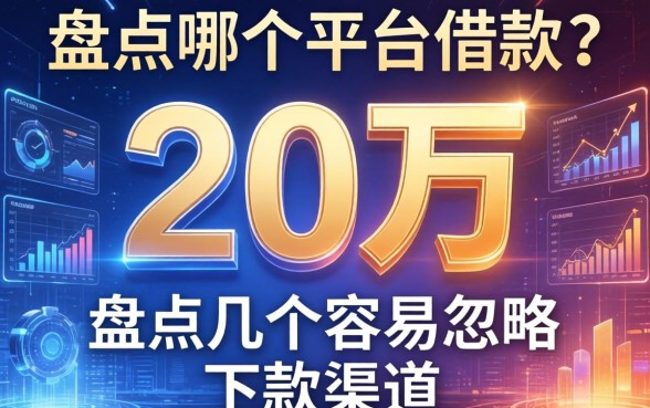 20万在哪个平台借款？盘点几个容易忽略的下款渠道