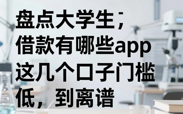 盘点大学生借款有哪些app,这几个口子门槛低到离谱