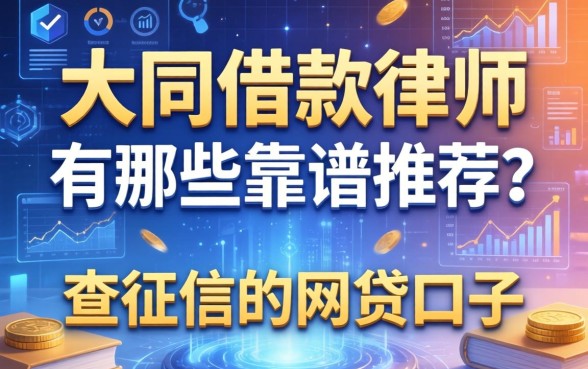 在大同借款律师有哪些靠谱推荐？分享几个不查征信的网贷口子
